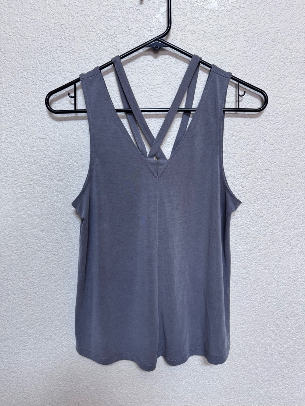 American Eagle Sueded V Neck Strappy Tank Women’s XS Blue Grey